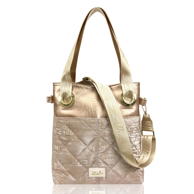 ZELLIA NŐI VÁLLTÁSKA 23051 BEIGE - BETŰ MINTÁS -