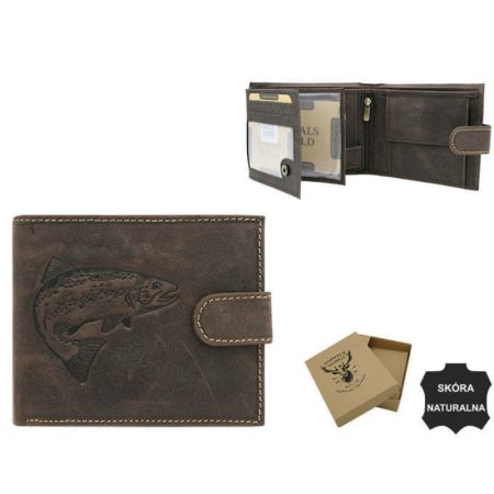 FÉRFI BŐR PÉNZTÁRCA N992L-CHM-FISH BROWN