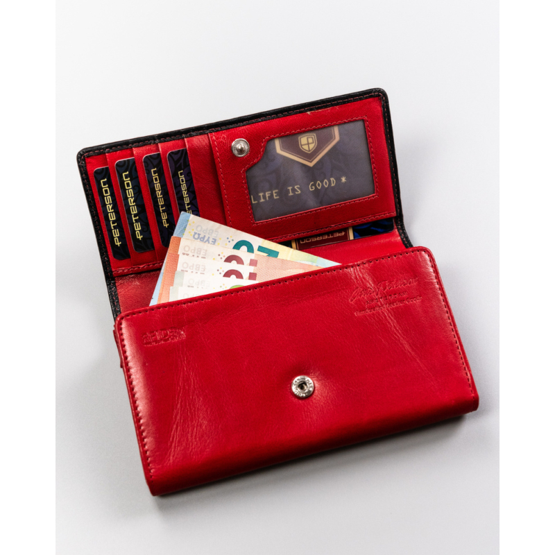 PETERSON NŐI BŐR PÉNZTÁRCA PTN KA-19-4214 Red/Black - Image 3