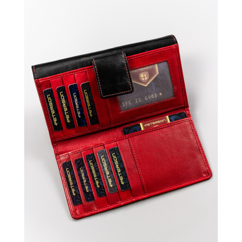 PETERSON NŐI BŐR PÉNZTÁRCA PTN KA-19-4214 Red/Black - Image 5