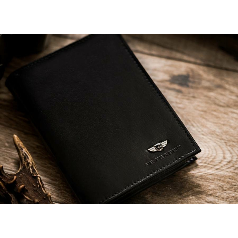 PETERSON FÉRFI BŐR PÉNZTÁRCA PTN 333A-5897 Black - Image 3