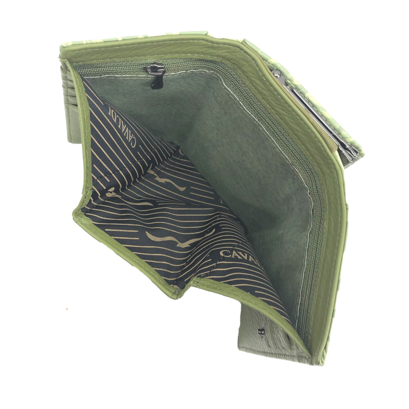 NŐI BŐR PÉNZTÁRCA PX23-DSF ZÖLD - LEVÉL MINTÁS - - Image 5