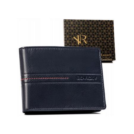 FÉRFI BŐR PÉNZTÁRCA R-N992-GAT-8953 Navy+Red