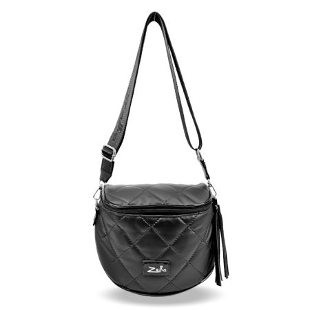 ZELLIA NŐI OLDALTÁSKA 21028 FEKETE MATT - STEPPELT - EZÜST K.