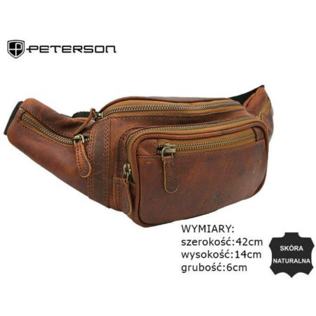 PETERSON FÉRFI BŐR ŐVTÁSKA PTN 2506-OLH-0199 Tan