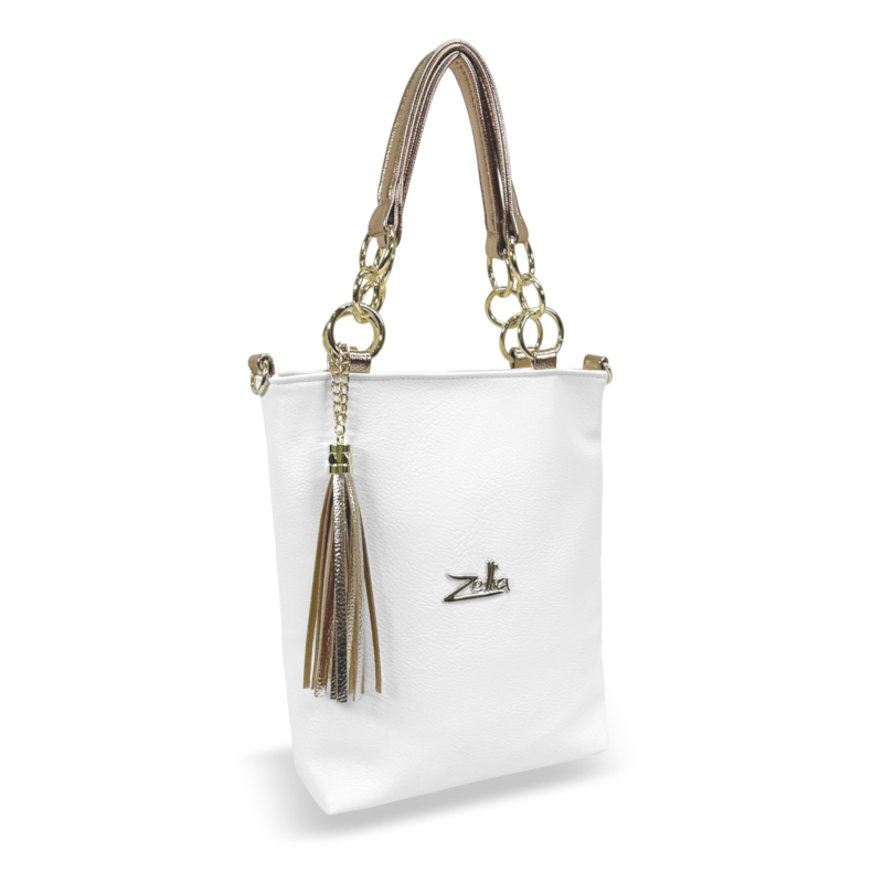 Zellia Női Válltáska 24035 Fehér-Rosegold - Image 2