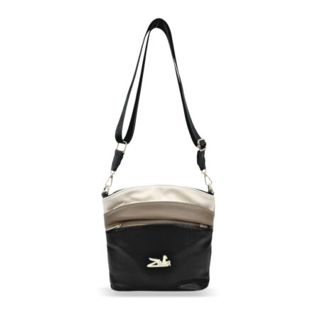 Zellia Női Oldaltáska 24059 Fekete-Beige