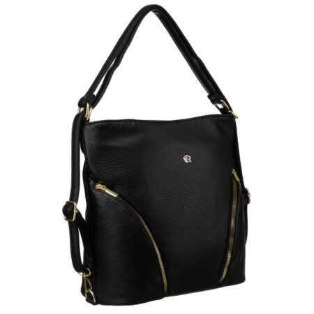 Rovicky Női VÁLLTÁSKA / HÁTIZSÁKKÁ ALAKÍTHATÓ R-KP-18-A19-0248 BLACK- FEKETE-