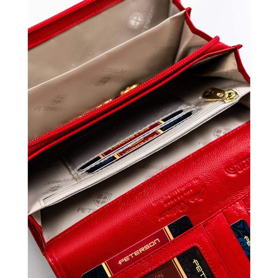 Peterson Női Bőr Pénztárca Ptn 42106-Sbr-0790 Red - Piros - Image 9