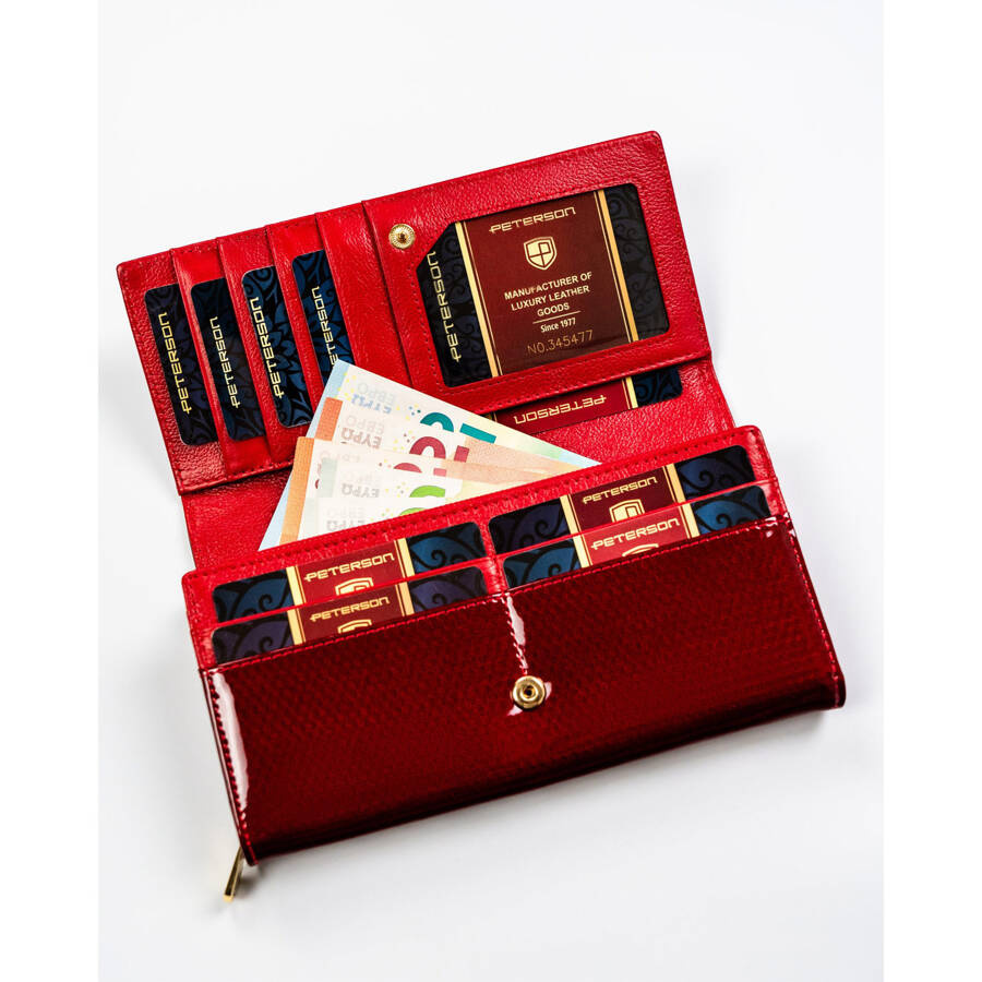 Peterson Női Bőr Pénztárca Ptn 42106-Sbr-0790 Red - Piros - Image 6