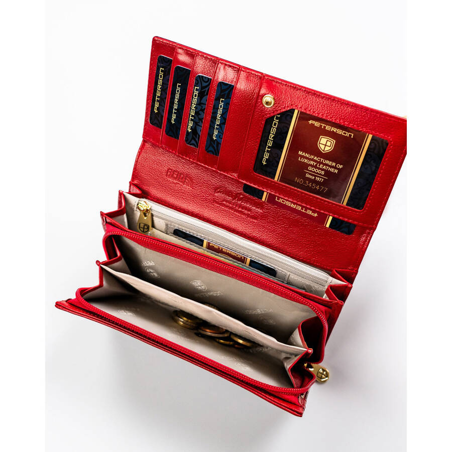 Peterson Női Bőr Pénztárca Ptn 42106-Sbr-0790 Red - Piros - Image 8