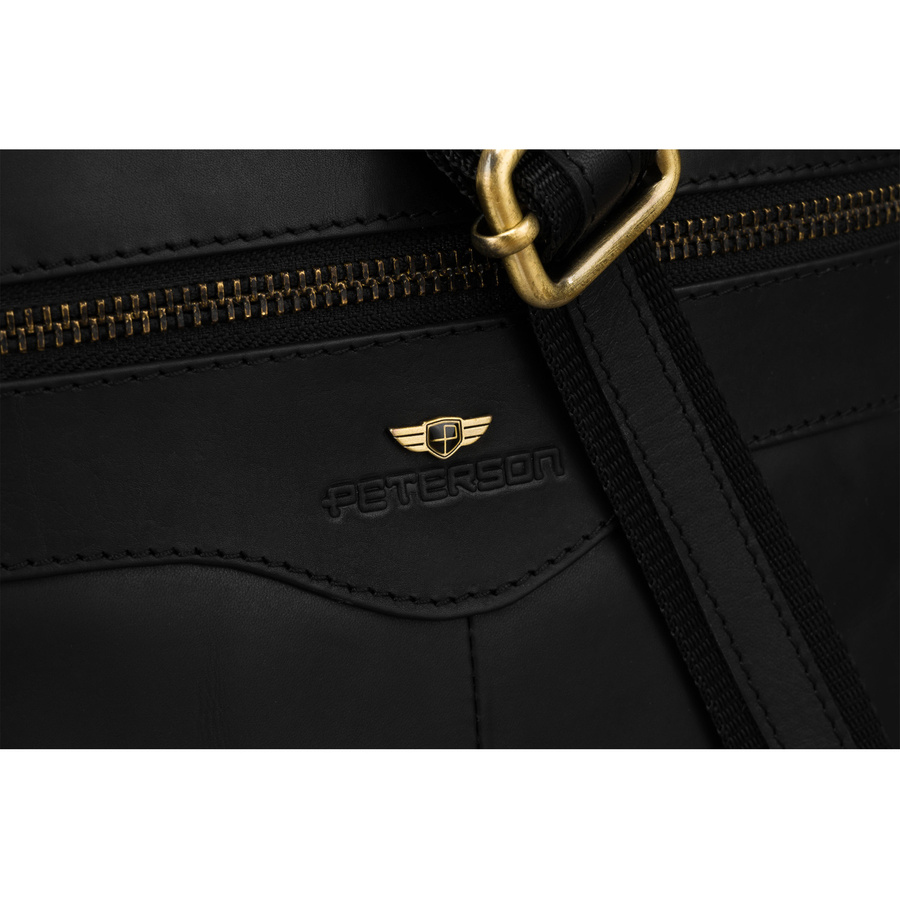 Peterson Férfi Bőr Oldaltáska Ptn 711-Opu-4703 Black - Black - Image 3