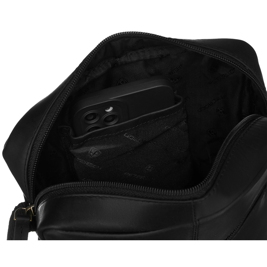Peterson Férfi Bőr Oldaltáska Ptn 711-Opu-4703 Black - Black - Image 4