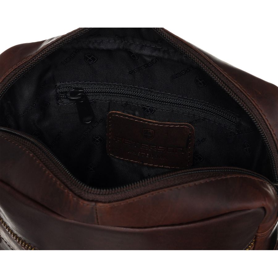 Peterson Férfi Bőr Oldaltáska Ptn 711-Opu-4710 Brown - Barna - Image 5