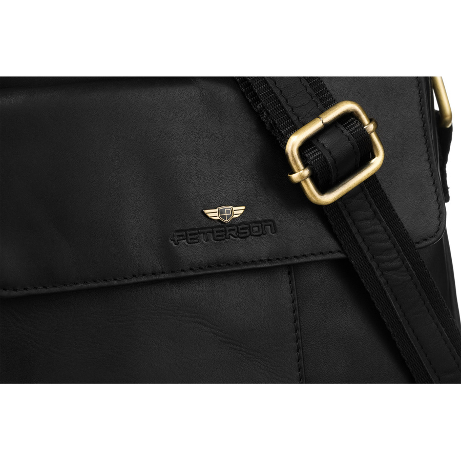 Peterson Férfi Bőr Oldaltáska Ptn 719-Opu-4727 Black - Black - Image 3