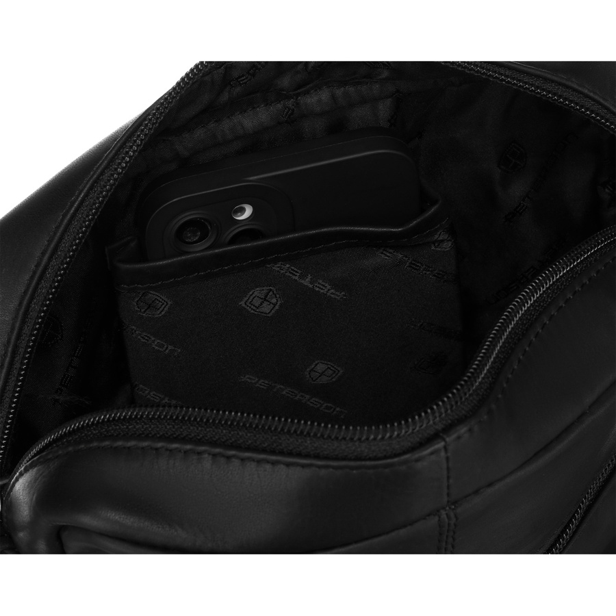 Peterson Férfi Bőr Oldaltáska Ptn 719-Opu-4727 Black - Black - Image 4