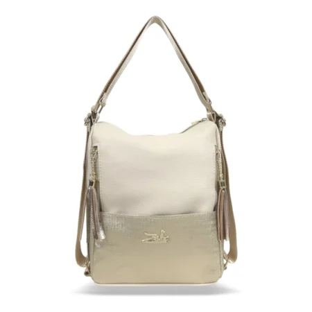 Zellia Női Válltáska/Hátizsáká Alakítható 22199 Beige-Arany - Ch -