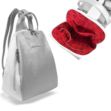 Zellia Női Hátizsák Hz-119 Fehér-Ezüst - K963 -