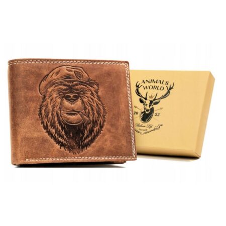Férfi bőr pénztárca -N992-CHM-BEAR-2-1829 - Barna-