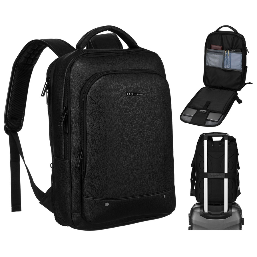 Peterson Hátizsák-PTN PL-FK09-6494 BLACK- 40 x 30 x 15 cm