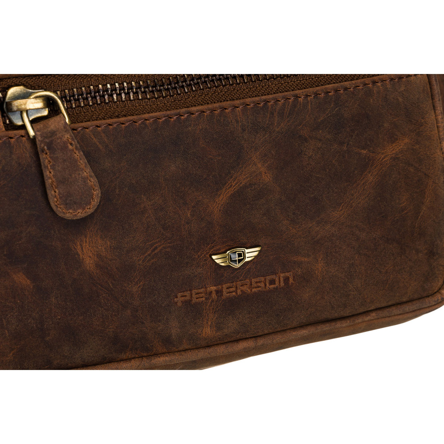 Peterson Férfi Bőr Ővtáska Ptn 2506-Nsh-4840 Tan - Barna - Image 6