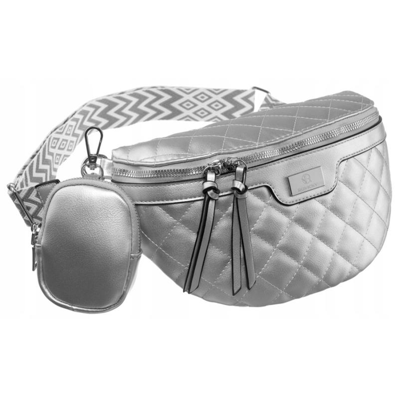 Rovicky Női Oldaltásak Steppelt- R-NER-6-2953 EZÜST-