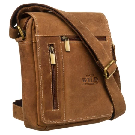 Wild Férfi Bőr Táska MN-10-MH-4390 TAN- Világos Barna-