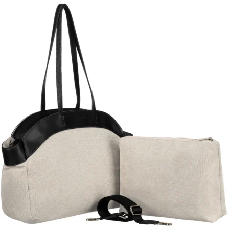 Peterson Női Bőr és Poliamid Válltáska -PTN CAN-01 NAT-BLACK-