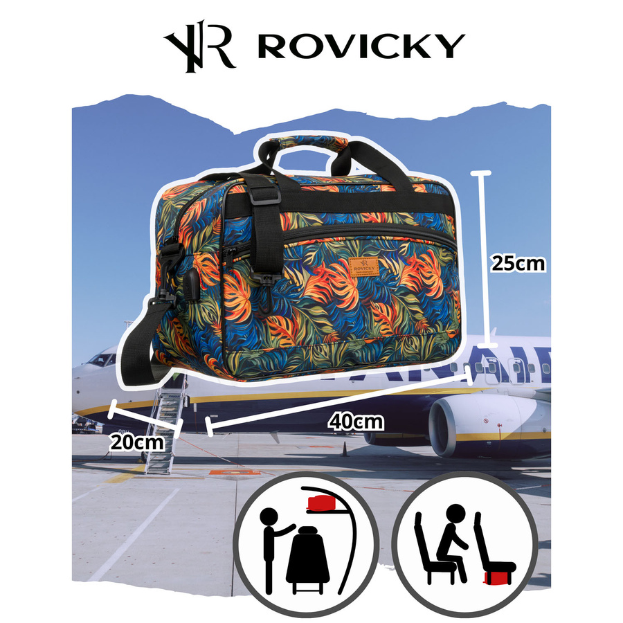 Rovicky Utazótáska - Kézipoggyász - Mintás - R-TL15608-8862 14- 40 X 25 X 20 cm - Image 2