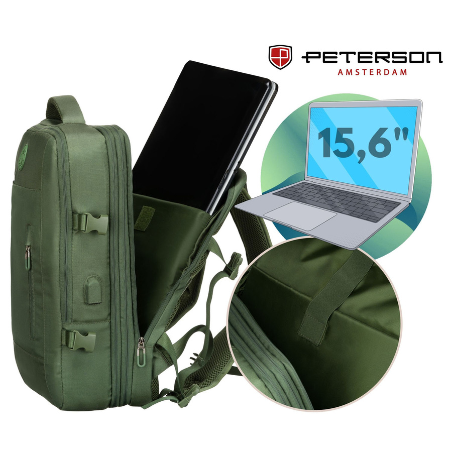 Peterson Hátizsák Ptn 24421-5111 Green - 45 X 30 X 25 Cm - Image 14