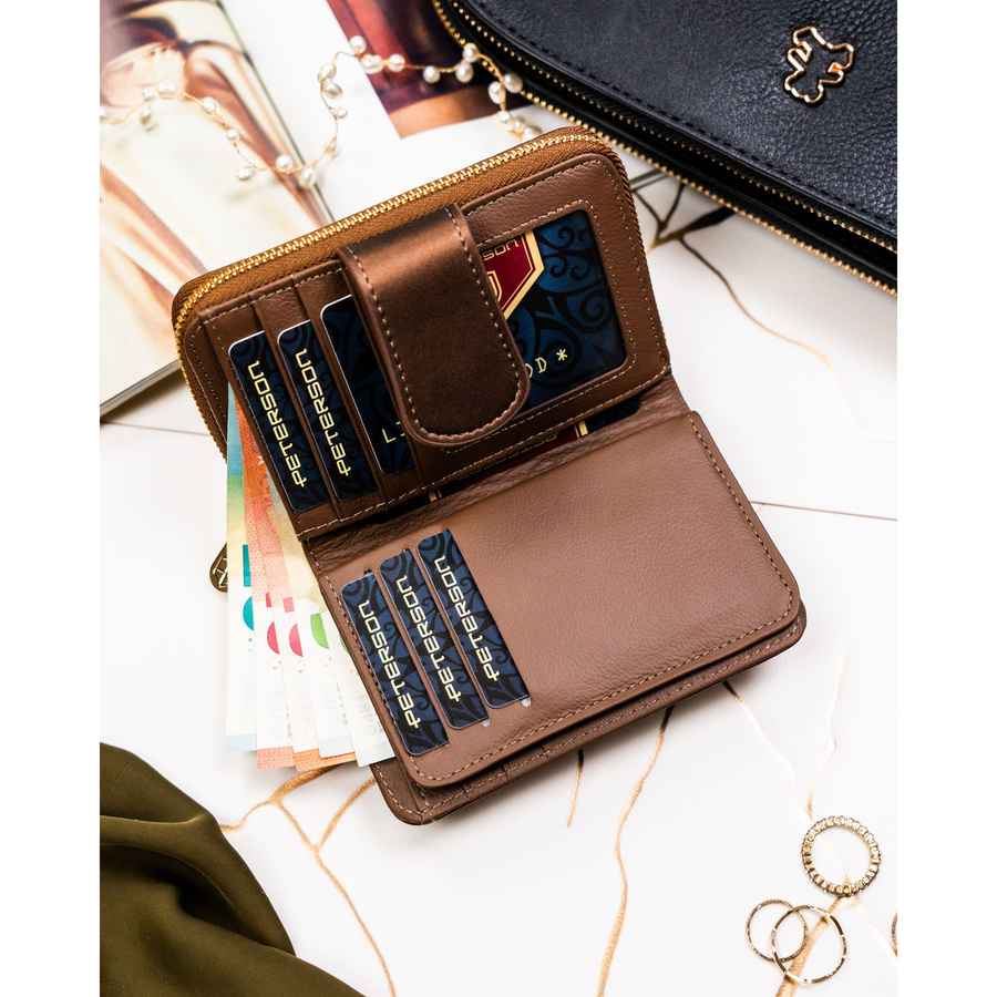 Peterson Női Pénztárca - Echo És Természetes Bőr Ptn Ps115-Hnl-2944 Brown - Image 6