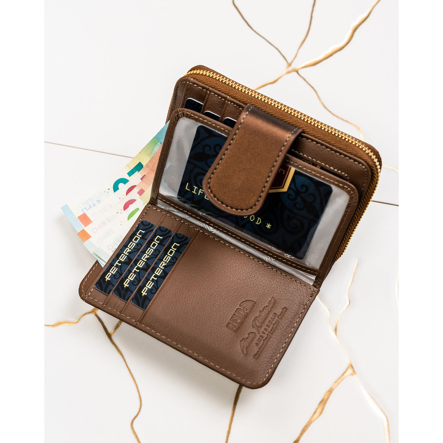 Peterson Női Pénztárca - Echo És Természetes Bőr Ptn Ps115-Hnl-2944 Brown - Image 7