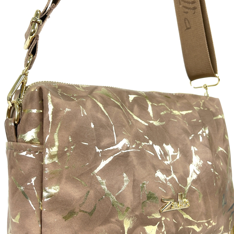 Zellia Női Oldaltáska Zlb210 Taupe - Leaf - - Image 3