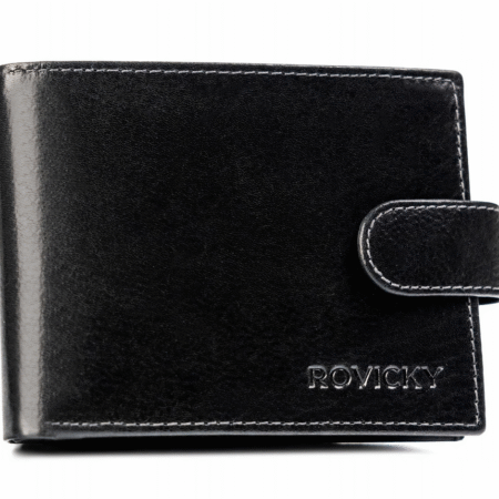 Rovicky Férfi Bőr Pénztárca -N61L-RPVT-BL FEKETE-