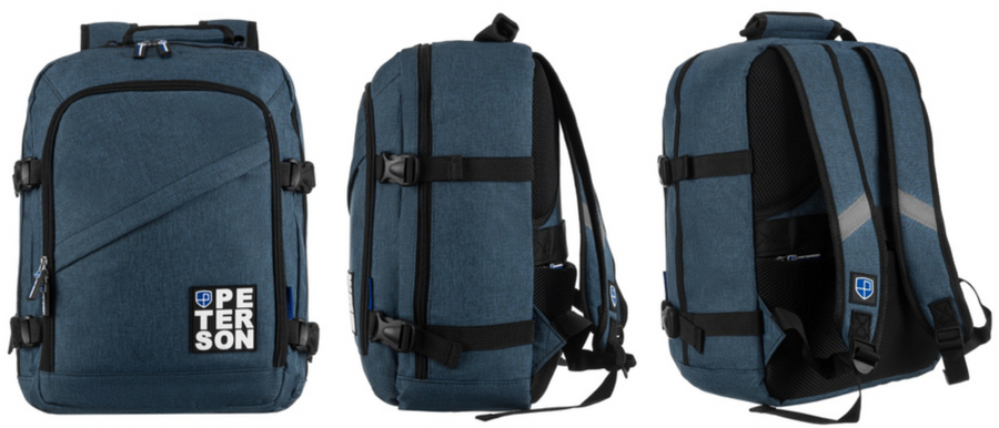 Peterson Hátizsák PTN PLG-02-T NAVY+BL- Sötétkék+Kék- - Image 2