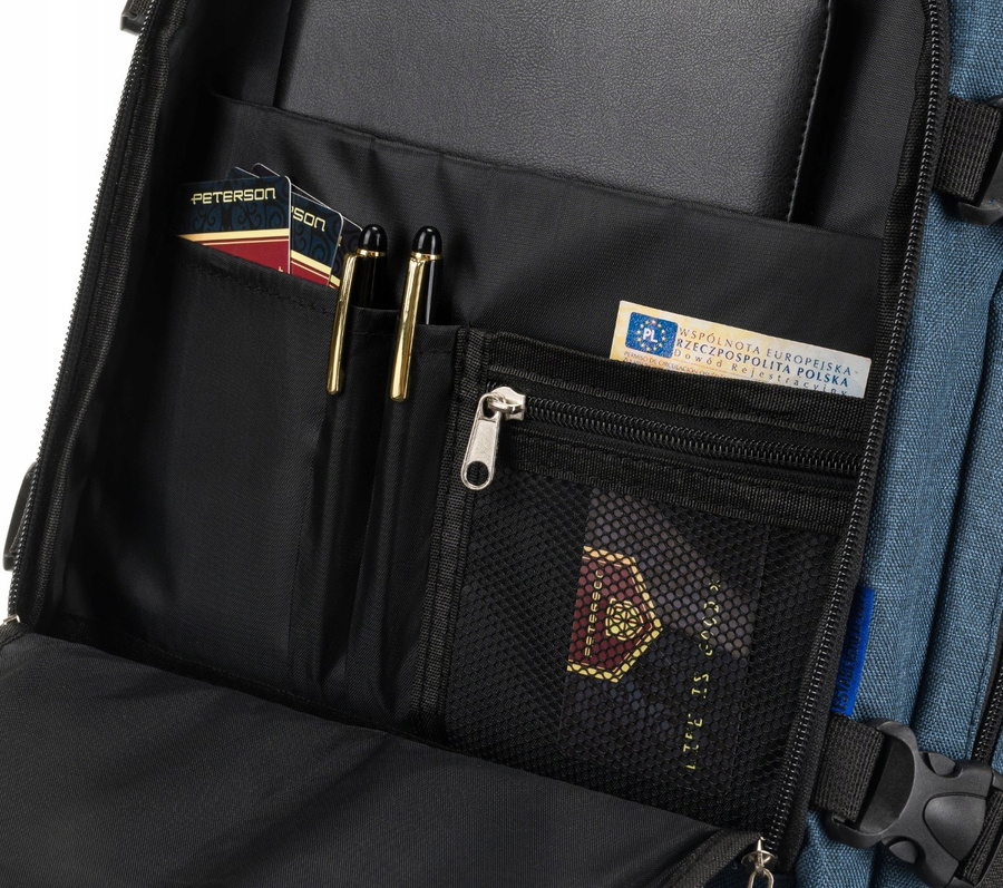 Peterson Hátizsák PTN PLG-02-T NAVY+BL- Sötétkék+Kék- - Image 5