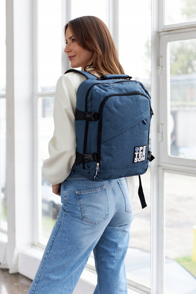 Peterson Hátizsák PTN PLG-02-T NAVY+BL- Sötétkék+Kék- - Image 11