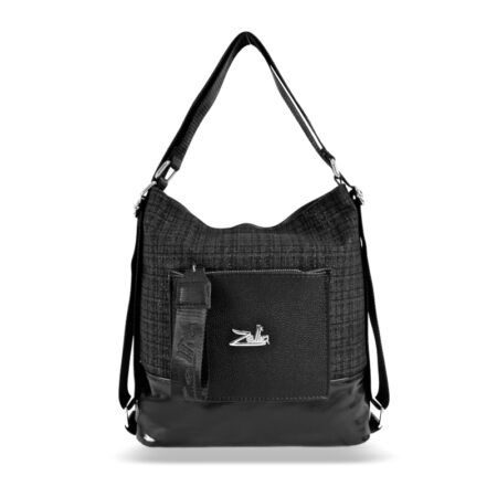 Zellia Női Válltáska/Hátizsáká Alakítható 19010 Fekete - Krata -