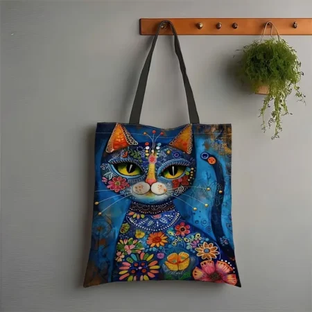 Shopper táska macska mintás