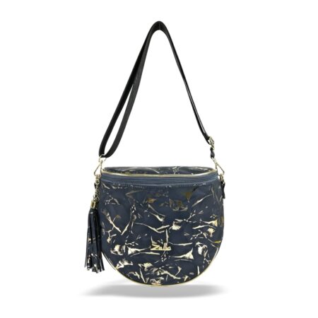 Zellia Női Válltáska Zlb12 Sötét Kék-Arany - Leaf -