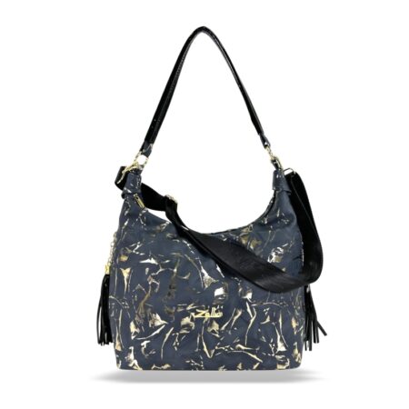 Zellia Női Válltáska Zlb251 Sötét Kék-Arany - Leaf -