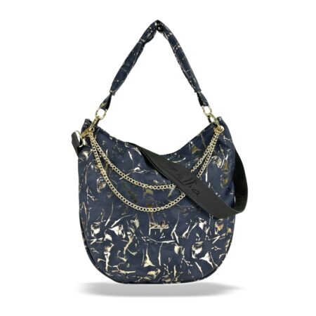 Zellia Női Válltáska Zlb312 Sötét Kék -Arany - Leaf -