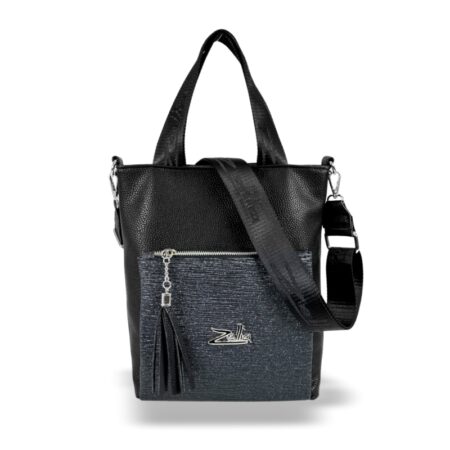 Zellia Női Válltáska/Kézitáska 17095 Fekete-Grafit - Groove -