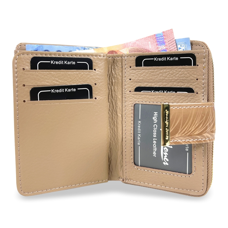 Jennifer Jones Női Bőr Pénztárca 5198-11 Beige - Image 5