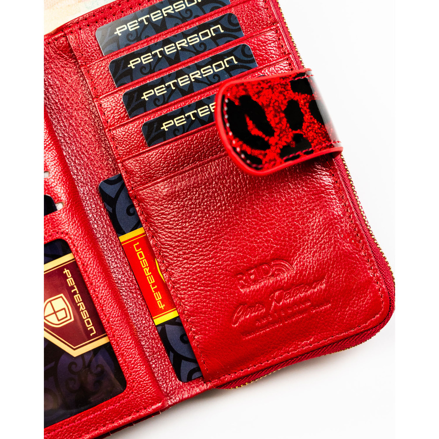 Peterson Női Pénztárca - Echo És Természetes Bőr Ptn Ps116-Pds Red - Piros - Image 8