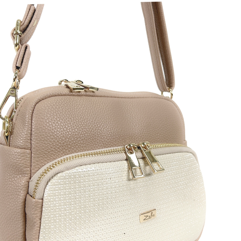 Zellia Női Oldaltáska Zvn24010 Beige-Arany - Csillámos - - Image 4