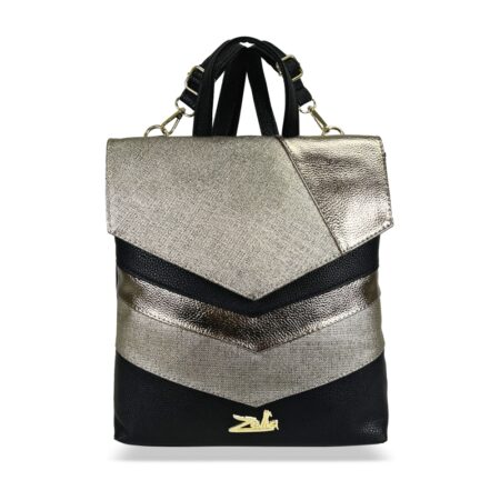 Zellia Női Hátizsák 24031 Fekete-Arany-Bronz - Ch-Bari -