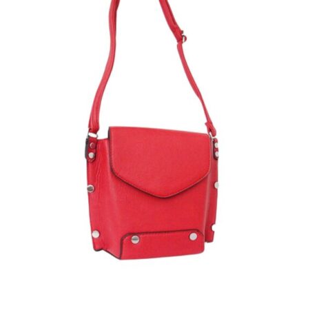 Runfa- Oldaltáska- Szegecselt- Piros-