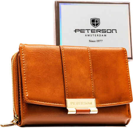 Peterson Női Pénztárca -PTN 0015-F-9471 CAMEL- Világos Barna-