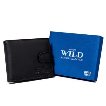 Wild Férfi Bőr Pénztárca - N992L-P-CCD-2-2726 BLACK- Fekete